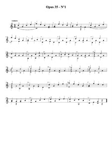 Двадцать четыре упражнения для гитары, Op.35: Этюд No.1 by Фернандо Сор