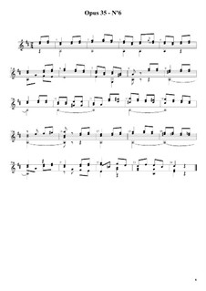 Двадцать четыре упражнения для гитары, Op.35: Этюд No.6 by Фернандо Сор