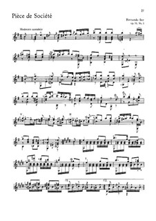 Три пьесы, Op.33: Пьеса No.1 by Фернандо Сор