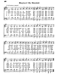 Maryland! My Maryland: Maryland! My Maryland by Unknown (works before 1850)