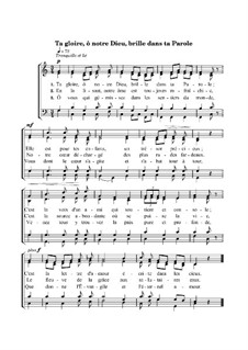 Ta gloire, ô notre Dieu, brille dans ta Parole: Ta gloire, ô notre Dieu, brille dans ta Parole by Жан-Жак Руссо