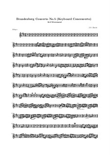 Бранденбургский концерт No.5 ре мажор, BWV 1050: Часть III – партия скрипки by Иоганн Себастьян Бах