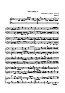 No.2 до минор, BWV 773: Для клавишного инструмента (ноты высокого качества) by Иоганн Себастьян Бах