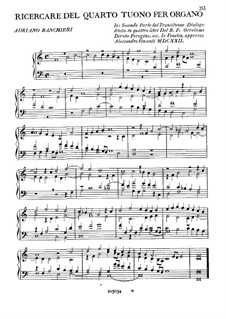 Ricercare del quarto tuono: Ricercare del quarto tuono by Адриано Банкьери