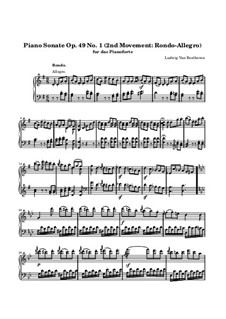 Соната для фортепиано No.19, Op.49 No.1: Часть II by Людвиг ван Бетховен