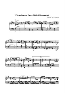 Соната для фортепиано No.25, Op.79: Часть III by Людвиг ван Бетховен