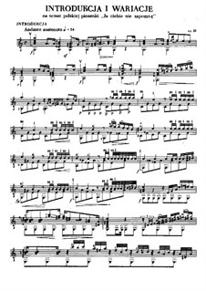 Интродукция и вариации, Op.20: Для гитары by Ян Непомуцен Бобрович