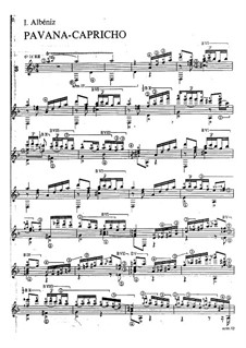 Pavana-Capricho, Op.12: Для гитары by Исаак Альбенис