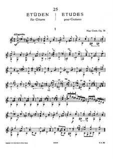Двадцать пять этюдов, Op.38: Этюд No.1 by Наполеон Кост