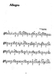 Соната No.483 ля мажор, K.322 L.483 P.360: Для гитары by Доменико Скарлатти
