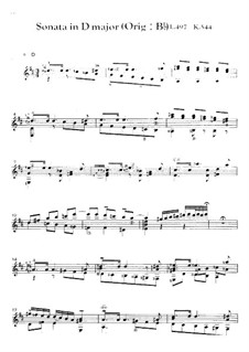 Соната No.497 си-бемоль мажор, K.544 L.497 P.548: Для гитары by Доменико Скарлатти