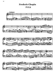 Фуга ля минор, B.144 KK IVc/2: Для фортепиано by Фредерик Шопен