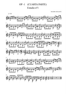 Упражнения для гитары, Op.1: Часть IV by Мауро Джулиани