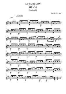 Бабочка, Op.50: Пьесы No.22-32 by Мауро Джулиани