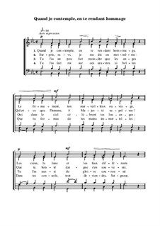 Quandi je contemple, en te rendant hommage: Quandi je contemple, en te rendant hommage by Уильям Генри Монк