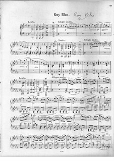 Рюи Блаз, Op.95: Увертюра, для фортепиано by Феликс Мендельсон-Бартольди