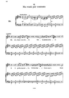 Ma rendi pur contento: Клавир с вокальной партией by Винченцо Беллини
