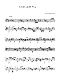 Двенадцать легких пьес, Op.10: No.2 Рондо by Маттео Каркасси