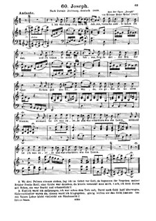 Иосиф: Ich war Jüngling noch an Jahren, für Stimme und Klavier by Этьен Меуль