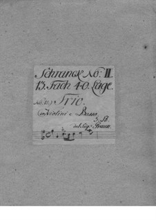 Трио-соната для двух скрипок и бассо континуо, GraunWV A:XV:12: Партии by Иоганн Готлиб Граун