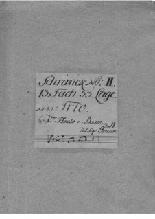 Трио-соната для скрипки, флейты и бассо континуо, GraunWV A:XV:8: Трио-соната для скрипки, флейты и бассо континуо by Иоганн Готлиб Граун
