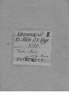 Соната для скрипки и бассо континуо, GraunWV C:XVII:60: Соната для скрипки и бассо континуо by Иоганн Готлиб Граун