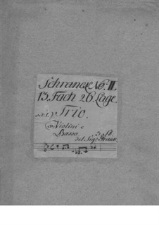 Трио-соната для двух скрипок и бассо континуо, GraunWV C:XV:79: Трио-соната для двух скрипок и генерал-баса by Иоганн Готлиб Граун
