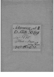 Трио-соната для двух флейт и бассо континуо, GraunWV C:XV:82: Трио-соната для двух флейт и бассо континуо by Иоганн Готлиб Граун