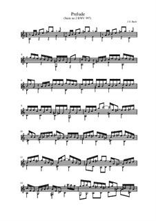 Сюита для лютни (или клавесина) до минор, BWV 997: Прелюдия by Иоганн Себастьян Бах