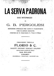 Служанка-госпожа: Клавир с вокальной партией by Джованни Баттиста Перголези