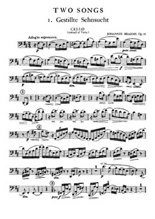 Две песни для голоса, альта и фортепиано, Op.91: Партия виолончели by Иоганнес Брамс