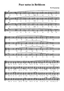 Puer natus in Bethleem: Для смешанного хора by Михаэль Преториус