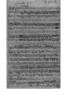 Трио-соната для скрипки, флейты и бассо континуо ре мажор, QV 2:9: Партитура by Иоганн Иоахим Квантц