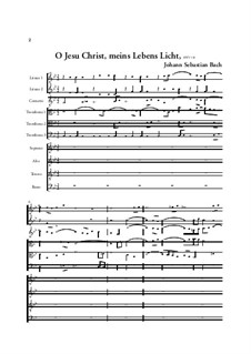 O Jesu Christ, meins Lebens Licht, BWV 118: Партитура by Иоганн Себастьян Бах