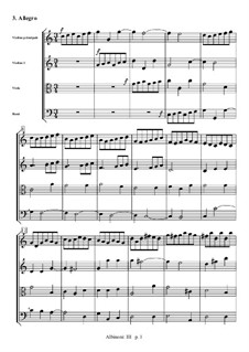 Концерт для струнных до мажор: Часть III (Аллегро) by Томазо Альбинони