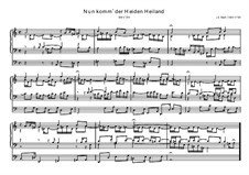 Nun komm, der Heiden Heiland, BWV 599: Für Orgel by Иоганн Себастьян Бах
