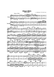 Соната для фортепиано в четыре руки ре мажор, Op.6: Партитура и партии by Людвиг ван Бетховен