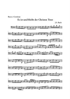 Sie werden euch in den Bann tun, BWV 44: Arie 'Es ist und bleibt, der Christen Tros' – Basso Continuo Stimme by Иоганн Себастьян Бах