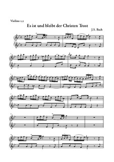 Sie werden euch in den Bann tun, BWV 44: Arie 'Es ist und bleibt, der Christen Tros' – Violinstimme I, II by Иоганн Себастьян Бах