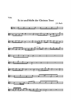 Sie werden euch in den Bann tun, BWV 44: Arie 'Es ist und bleibt, der Christen Tros' – Bratschenstimme by Иоганн Себастьян Бах