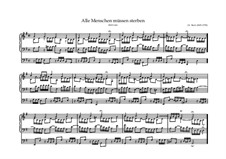 Alle Menschen müssen sterben, BWV 643: For organ by Иоганн Себастьян Бах