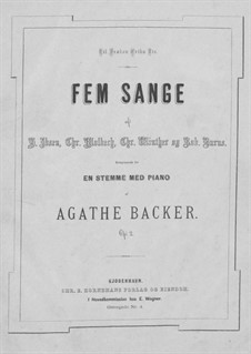 Пять песен, Op.2: Пять песен by Агате Бакер-Грёндаль