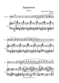 Impression for Trombone and Piano: Impression for Trombone and Piano by Krassimir Taskov
