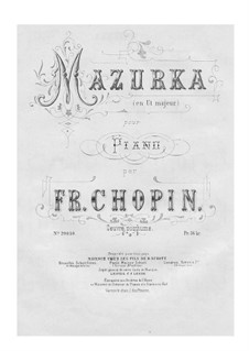 Мазурка до мажор, B.82 KK IVb/3: Для фортепиано by Фредерик Шопен