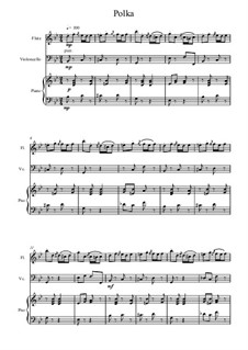 No.14 Полька: Переложение для фортепиано, флейты и виолончели by Петр Чайковский