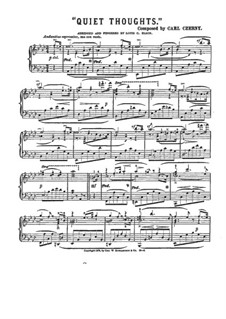 Quiet Thoughts: Quiet Thoughts by Карл Черни