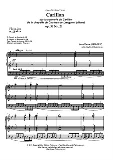 Carillon, Op.31 Nr.21: Carillon by Луи Вьерн