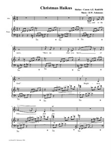 Christmas Haikus for alto (or baritone) and piano: Christmas Haikus for alto (or baritone) and piano by Дэвид Соломонс