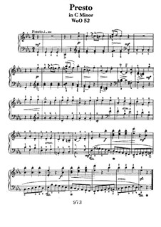Престо до минор, WoO 52: Для фортепиано by Людвиг ван Бетховен