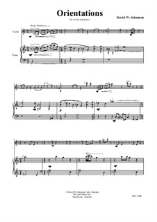 Orientations for violin and piano: Для скрипки и фортепиано by Дэвид Соломонс